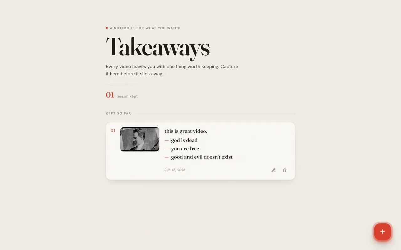 Takeaways — live site preview